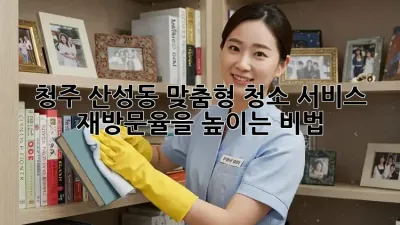 청주 산성동 맞춤형 청소 서비스: 재방문율을 높이는 비법!